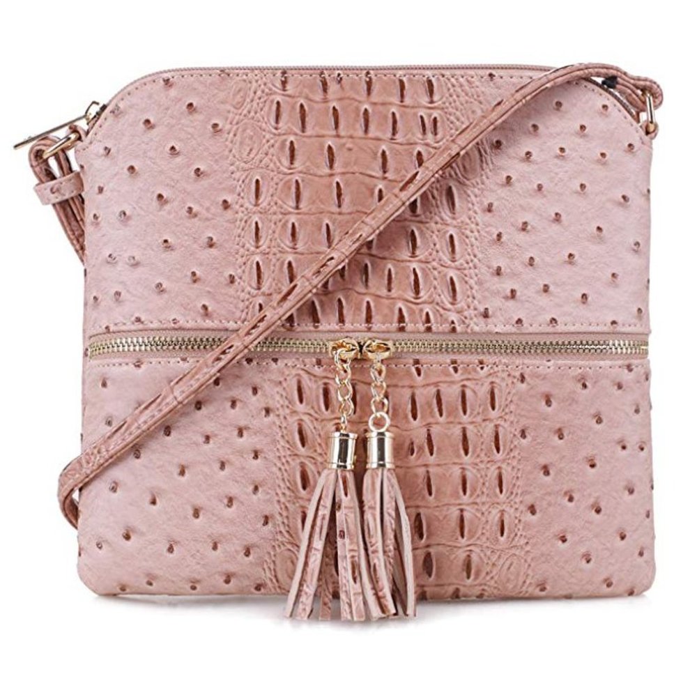 Pink Animal Pattern Lightweight Crossbody Bag